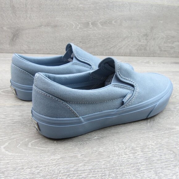 Vans Classic Slip On Pastel Mono Blue Shoes Women's Size 7 NEW - Picture 7 of 13